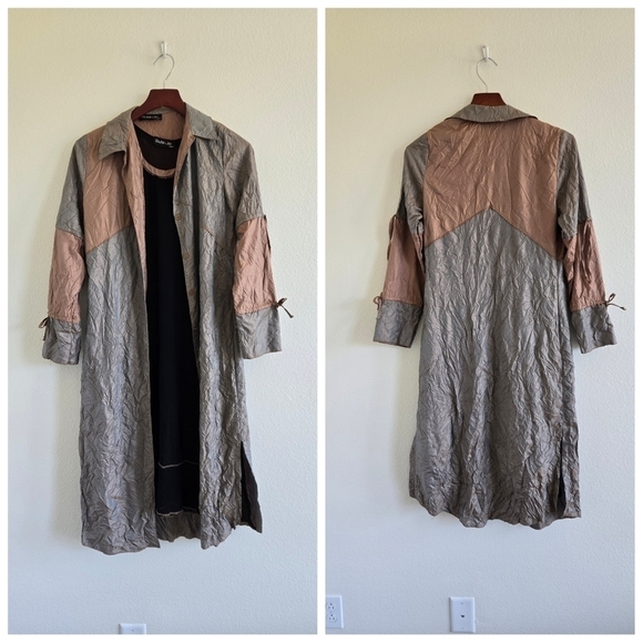 Double Jeu Paris 2 pieces Set Tunic Dress & Duster Long Sleeves Size Medium - Picture 11 of 16